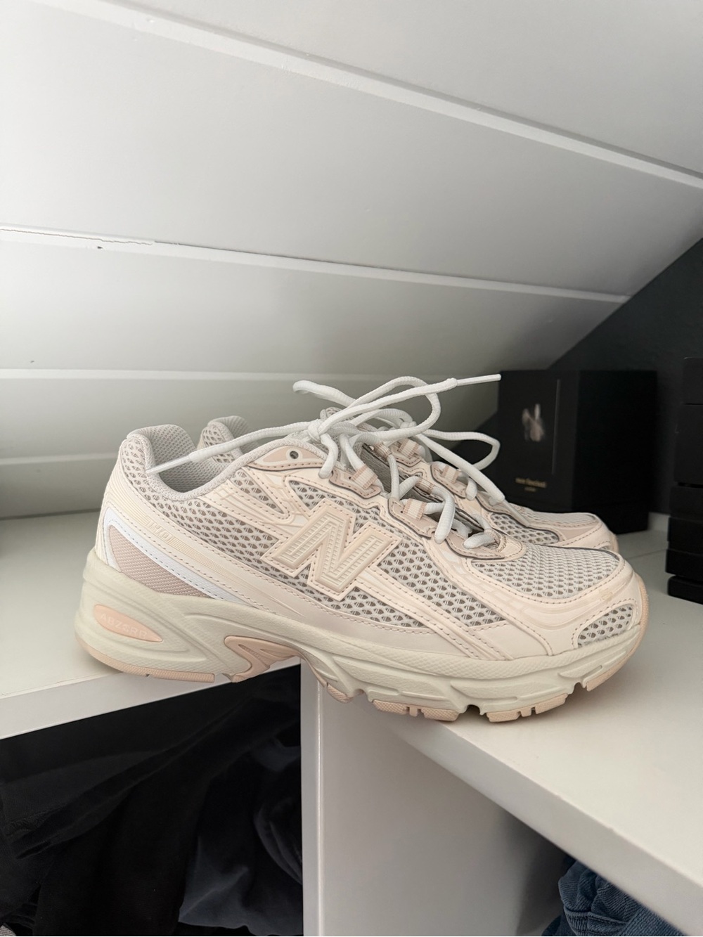 New Balance 740 Beige Athletic Sneakers